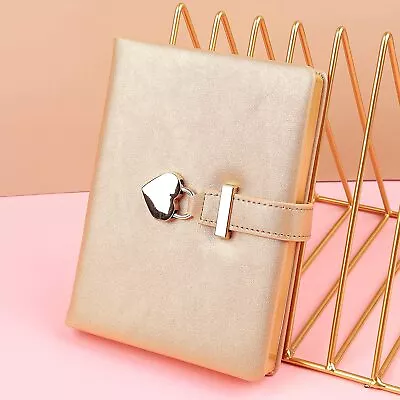 $60.21 • Buy Leather Journal Heart Lock Notebook With Key School Diaries Girls Gifts Birthday