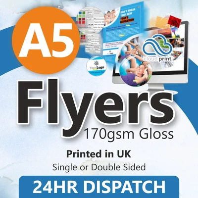 £0.99 • Buy A5 Flyer Leaflet Print 170gsm Gloss Single & Double Sided Cards Same Price/£0.99