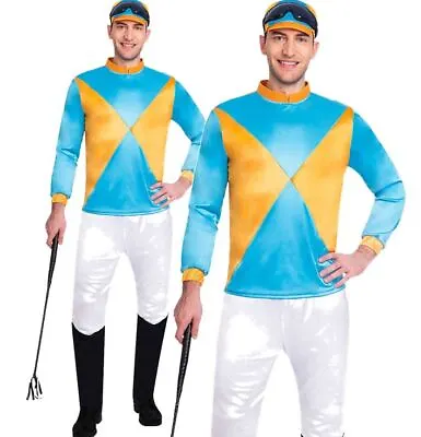 Adult JOCKEY Fancy Dress Costume Unisex Racing Horse Rider Races Funny National • £26.95