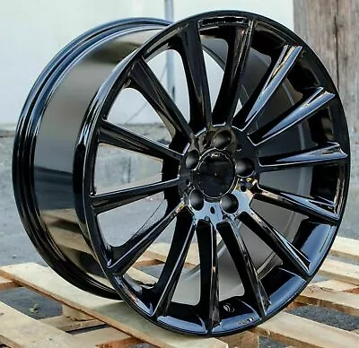 18x8 Gloss Black Wheels For Mercedes CLA250 C250 C300 C350 E350 E550 Rims Set 4 • $791