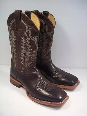 Justin Men's 9.5 D Brown Lyle Umber Western Boots Broad Square Toe • $93.46