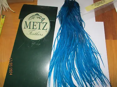 Metz Cock Saddle Kingfisher Blue Grade 2 Fly Tying Materials • $48.43