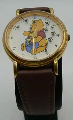 Vintage Disney Store Winnie The Pooh Watch With Bees. New Genuine Leather Strap! • $39.99