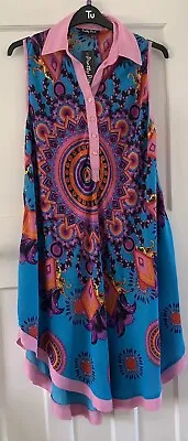 £7.99 • Buy Floaty Beach Dress, One Size Tunic, Hippie Style, Festival, 60s Psychedelic.