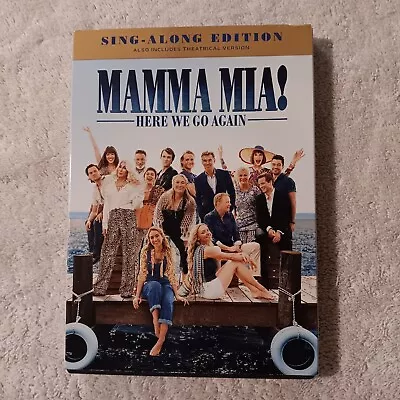 Mamma Mia!: Here We Go Again (DVD 2018) Sing Along Edition Movie With Slipcover • $10.55