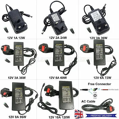 £3.74 • Buy AC TO DC 12V 1A 2A 3A 5A 6A 8A 10A For LED Strip CCTV Came Power Supply Adapter