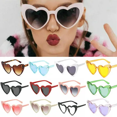$5.50 • Buy Women Sexy LOVE Heart Shaped Sunglasses Retro Gradient Color Lens Eye Glasses @