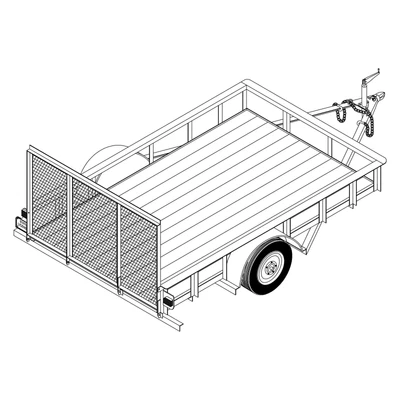 $49.99 • Buy 1110 - 6'x10' Single Axle Utility Trailer 3.5K Trailer DIY Blueprints