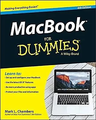 Macbook For Dummies 6th Edition (For Dummies (Computers)) Chambers Mark L. U • $14.39