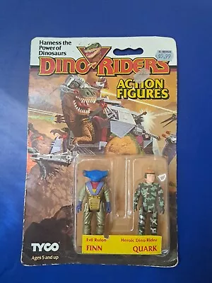 Vintage 1987 Tyco Toys Dino Riders FINN And QUARK. Unopened. Old Stock. • $110