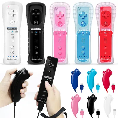 Wii Motion Plus Wireless Remote Controller Nunchuck For Nintendo Wii&Wii U Games • $33.99