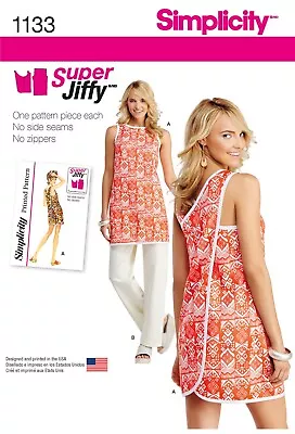 SIMPLICITY SEWING PATTERN 1133 MISSES 6-18 RETRO '70s JIFFY WRAP TUNIC & PANTS • $14.95