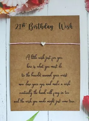 £2.85 • Buy 21st Birthday Wish Happy Birthday - Wish Bracelet With Charm