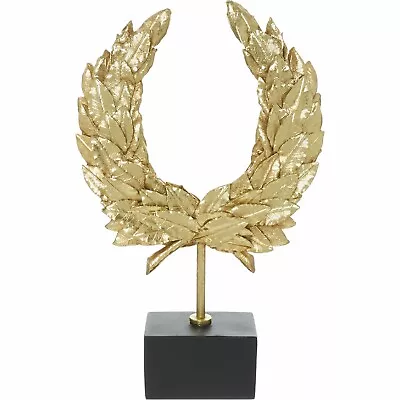 Gold Tone Laurel Wreath Ornament On Stand • £54