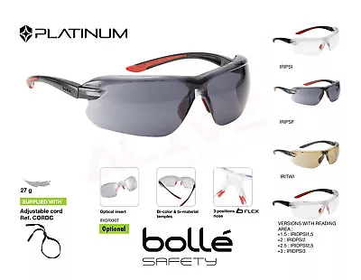 Bolle IRI-S Safety Glasses Available With Dioptric Reading Area +1.5 2 2.5 3 • £7.19