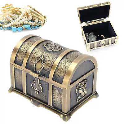 Storage Box Classical Rectangle Vintage Metal Jewelry Case For Women Girls HH0 • $41.50