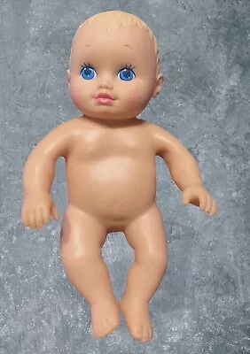 Vintage 1991 Lauer Toys Water Baby Rubber Doll Blonde Blue Eyes • $17