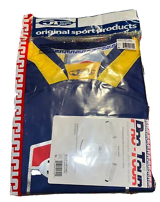 JT Racing Pro Tour MX Jersey Padded Long Sleeve Blue Yellow Mens XL NEW NWT Moto • $44.52