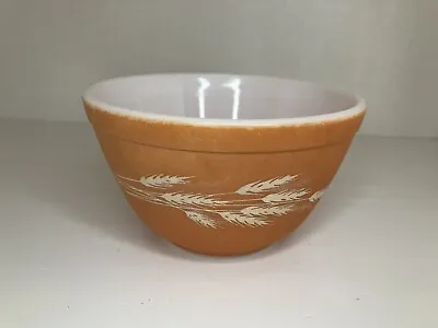 Vintage Pyrex Orange Autumn Harvest Wheat #401 750 ML Mixing Nesting Bowl • $7.99