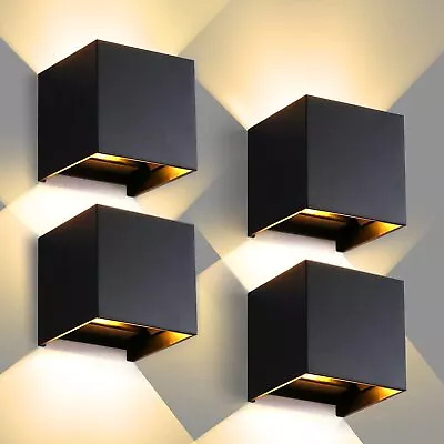 £9.89 • Buy Waterproof LED Wall Lights Up/Down Modern Sconce Outdoor/Indoor Lamp IP65