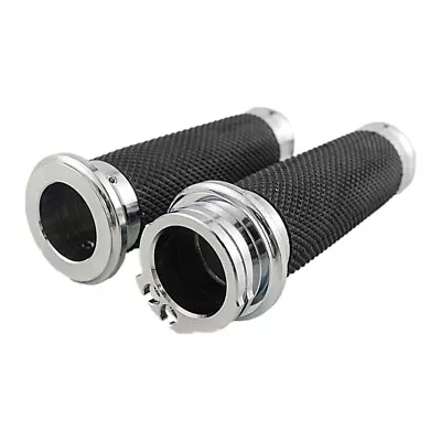 Motorcycle Hand Grips 1 Inch 25mm Handlebar Grips Rubber For Touring Road5927 • $27.89