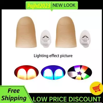 2x Magic Light Up Thumbs Fingers RED/BLUE/GREEN Flashing Trick Appearing Lights • £3.23