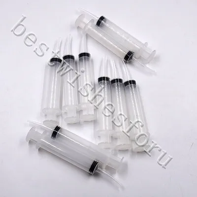 $6.64 • Buy 10 Pcs Dental VET Disposable Plastic Feeding Irrigation Syringe Curved Tip 12cc