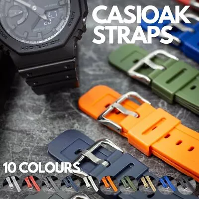Replacement Straps For Casio G-Shock GA-2100 - CasiOak Watch Black Blue Red • £14.95