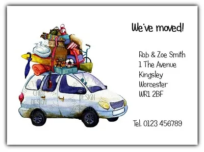 PERSONALISED Change Of Address Cards X 8 New Home Moving House Car Funny • £4.65