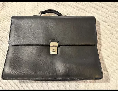 Pineider Italian Leather Briefcase Lawyer Document Case $1700 • $100