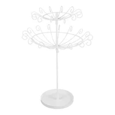 Metal Jewelry Tree Stand - Rotating Display For Bracelets Necklaces Earrings • £15.89