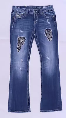 C4444 VTG Women's Miss Me Embellished Easy Boot Denim Jeans Size 28 • $14.99