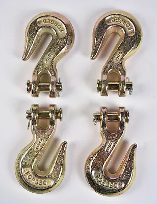 4x G70 3/8  Clevis Grab Hooks Tow Chain F Flatbed Trailer Tie Down Hauling Rig • $28.83