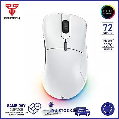 $79 • Buy Fantech XD5 Gaming PC Wireless Mouse PIXART 3370 RGB Light 72gr Computer Mice