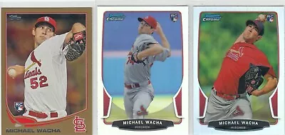 (3) 2013 Michael Wacha Bowman Chrome Topps ROOKIE REFRACTOR GOLD Lot - Tampa RC • $11.99