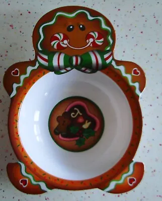 Large Melamine Christmas Gingerbread Man Cereal Bowl • £9.99