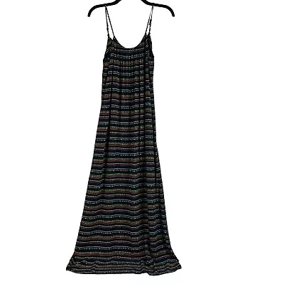 Merona Womens Maxi Dress Spaghetti Strap Sleeveless Slip On Blue Rayon XS • $14.99