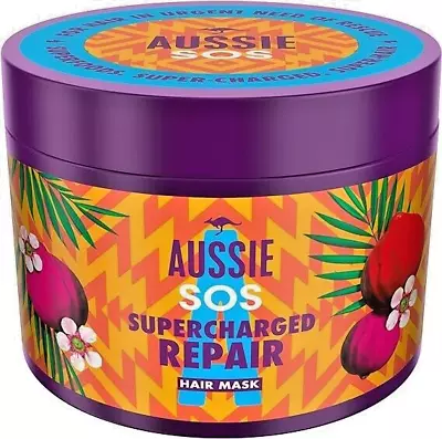 Aussie Repair Hair Mask For Dry Damaged Hair Supports Hair Growth SOS Vegan For • £9.89