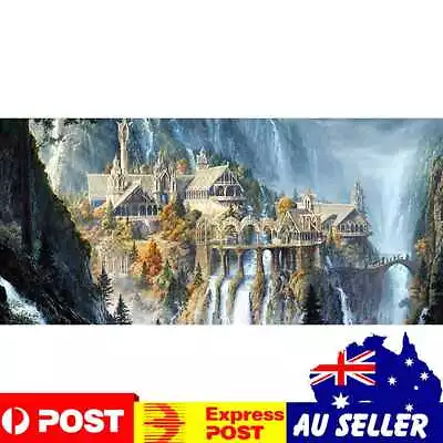 Castle Mountain Oil Paint By Numbers DIY Handpainted Canvas Decoration Unframed • $16.39