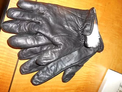Fratelli Orsini Black Leather Gloves Lined In Rabbit Sz. Sm • $24