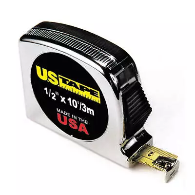 US TAPE 56735 Tape Measure1/2Inx10 FtChromeIn/Ft/mm • $20.85