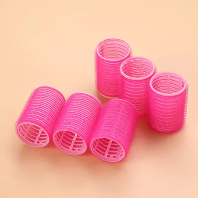 Self Grip Hair Rollers 6Pcs Heatless Curlers For Medium/Short Hair U • £6.66