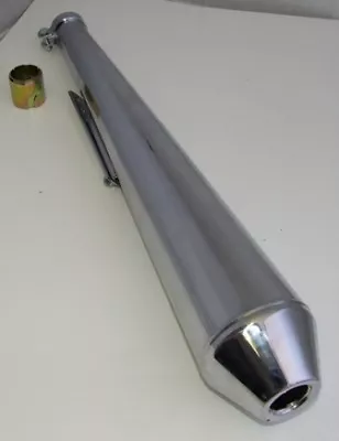 £95 • Buy 26  Universal Long Reverse Chrome Megaphone (Daytona Type) Motorcycle Silencer