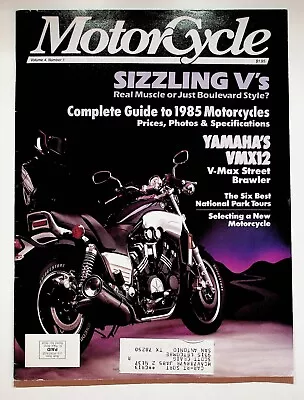 1985 Motorcycle Magazine Complete Guide Yamaha VMX12 National Park Tours • $17.95