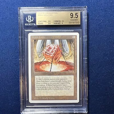 MTG Revised Mana Vault BGS 9.5 GEM MINT  (with Sub Grades)  1994 • $130.49