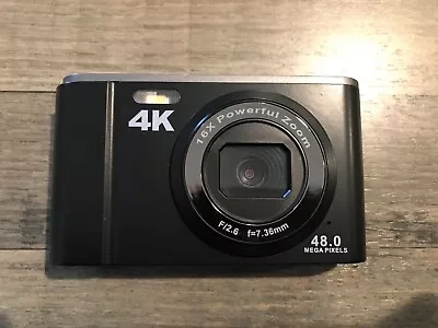 $30 • Buy 4K Digital Camera AiTechny Vlogging Camcorder 48MP Compact 