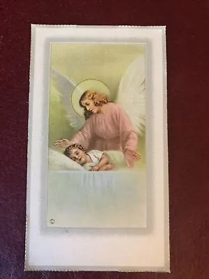 Lot Of 5 Vintage Catholic Holy Cards - Pink Guardian Angel • $3.99