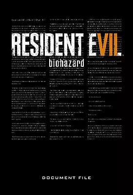 Resident Evil 7: Biohazard Document File By Capcom (English) Hardcover Book • $76.76