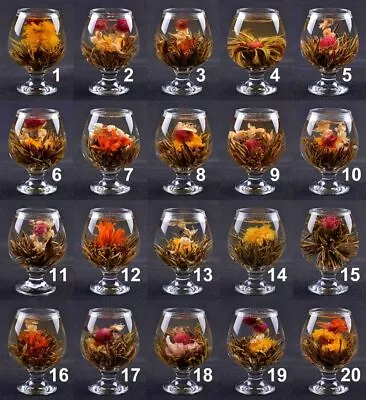 $17.99 • Buy 20 Pieces Blooming Tea Balls Green Tea Artistic Flowers Tea Blooming Flower Tea