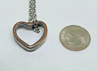 Tiny COIN HEART SHAPED PENDANT MADE FROM US QUARTER Coin Ring You Pick The State • $19.99